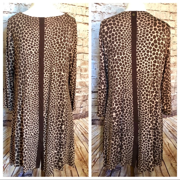 Soft Surroundings brown animal print tunic
